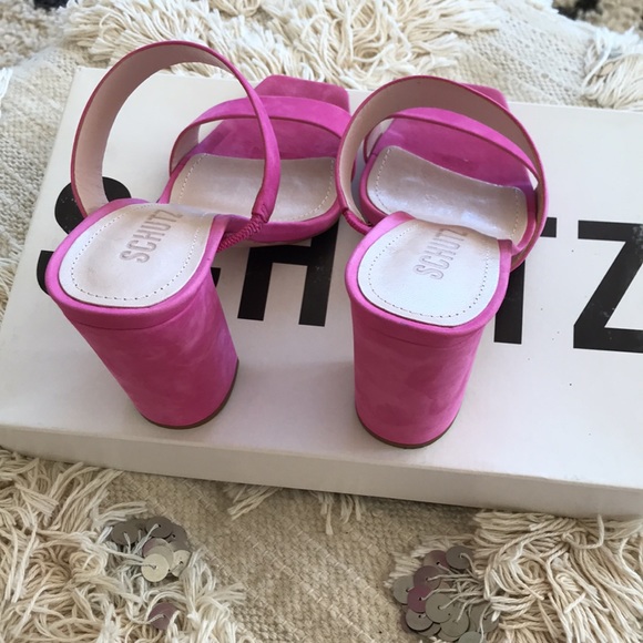 SCHUTZ Maribel Rosa Vibrant Pink Sandal Heels 6 - Picture 7 of 15